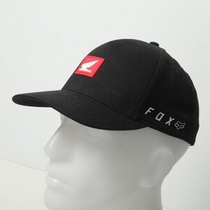 Fox Racing Hat Cap Fitted Mens Medium Black Honda HRC Motorcycle Flexfit